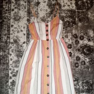 Midi button front dress